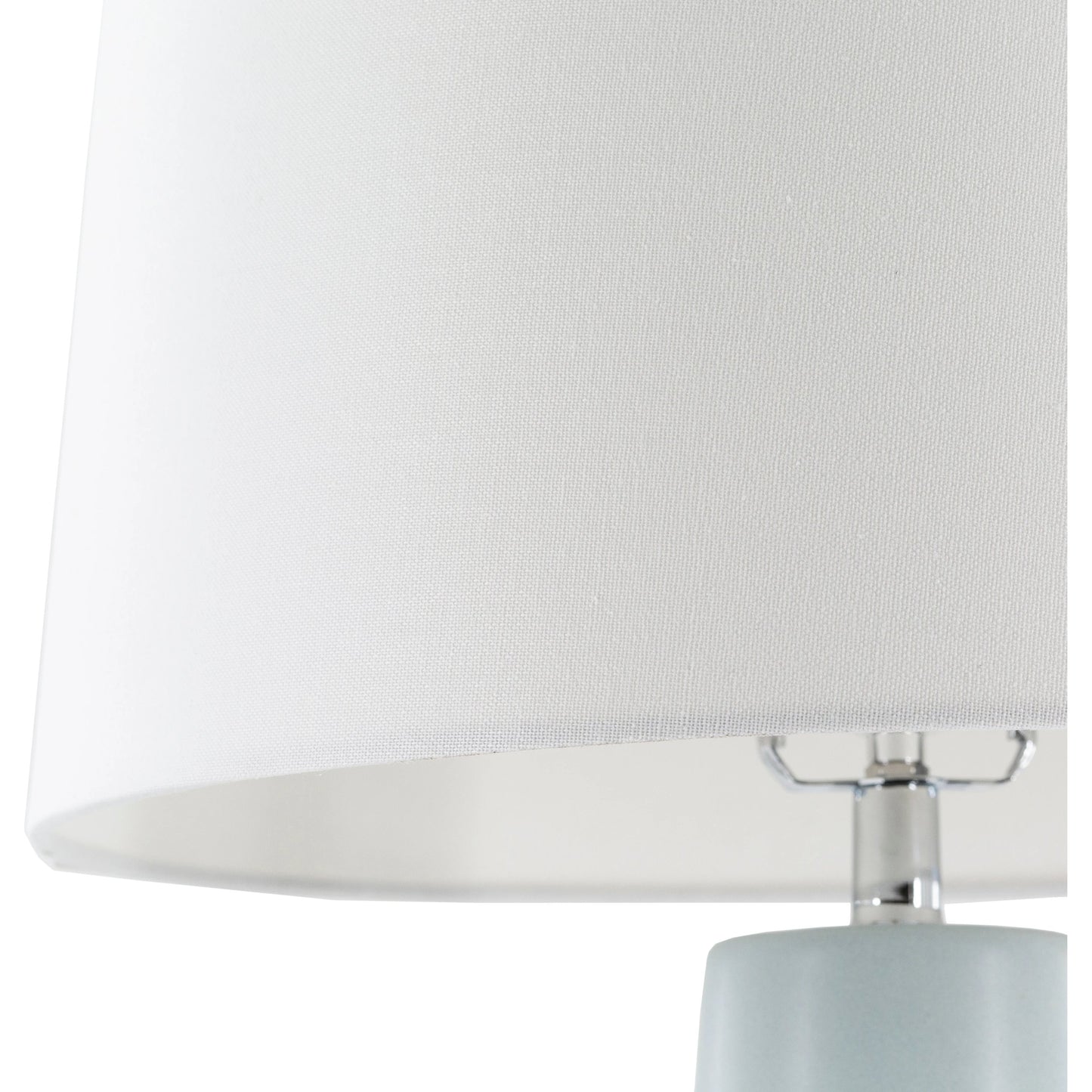 005 SI-1893126 | Closeup | Vaughn - 22975 by Surya in clear, pale blue, cream, translucent, metallic nickel and translucentglazedpolished. Made from linen, cotton, polyester, ceramic, acrylic, metal in a transitional style.