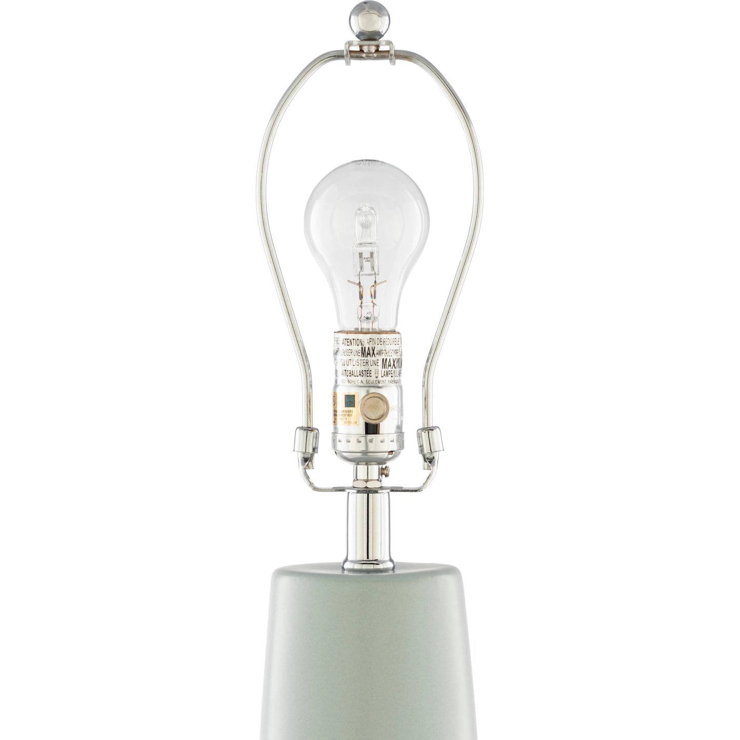 006 SI-1893126 | Closeup | Vaughn - 22975 by Surya in clear, pale blue, cream, translucent, metallic nickel and translucentglazedpolished. Made from linen, cotton, polyester, ceramic, acrylic, metal in a transitional style.