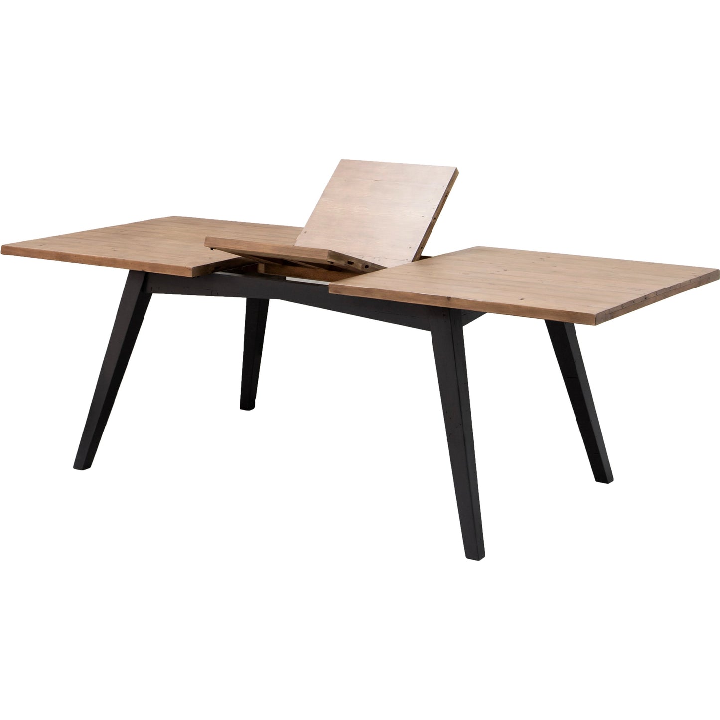 002 SI-2004446 | Additional Silo | Viva Extension Dining Table by LH Imports in matte black and sundried wheat, matte black. Made from fsc reclaimed mixed wood in a modern style.