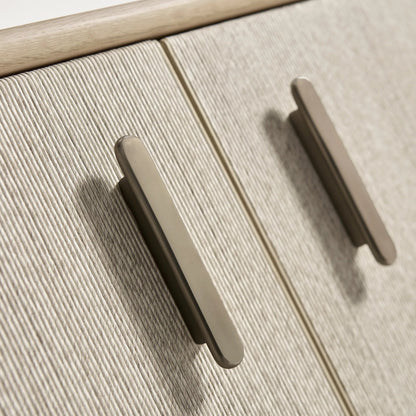 Clapotis Entertainment Console by Jonathan Charles in whitewash cord. Made from main rope in a unique style.