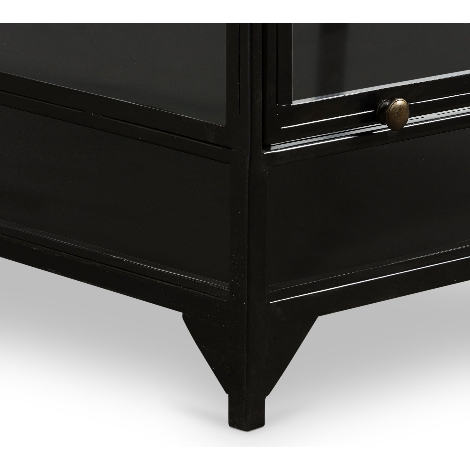 Shadow Box Coffee Table by Four Hands in black. Made from tempered glass, iron in a modern style.