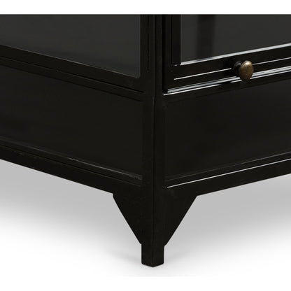 Shadow Box Coffee Table by Four Hands in black. Made from tempered glass, iron in a modern style.