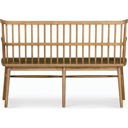 Aspen Bench by Four Hands in matte black. Made from solid beech, beech veneer in a cottage & farmhouse style.