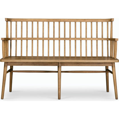 Aspen Bench by Four Hands in matte black. Made from solid beech, beech veneer in a cottage & farmhouse style.