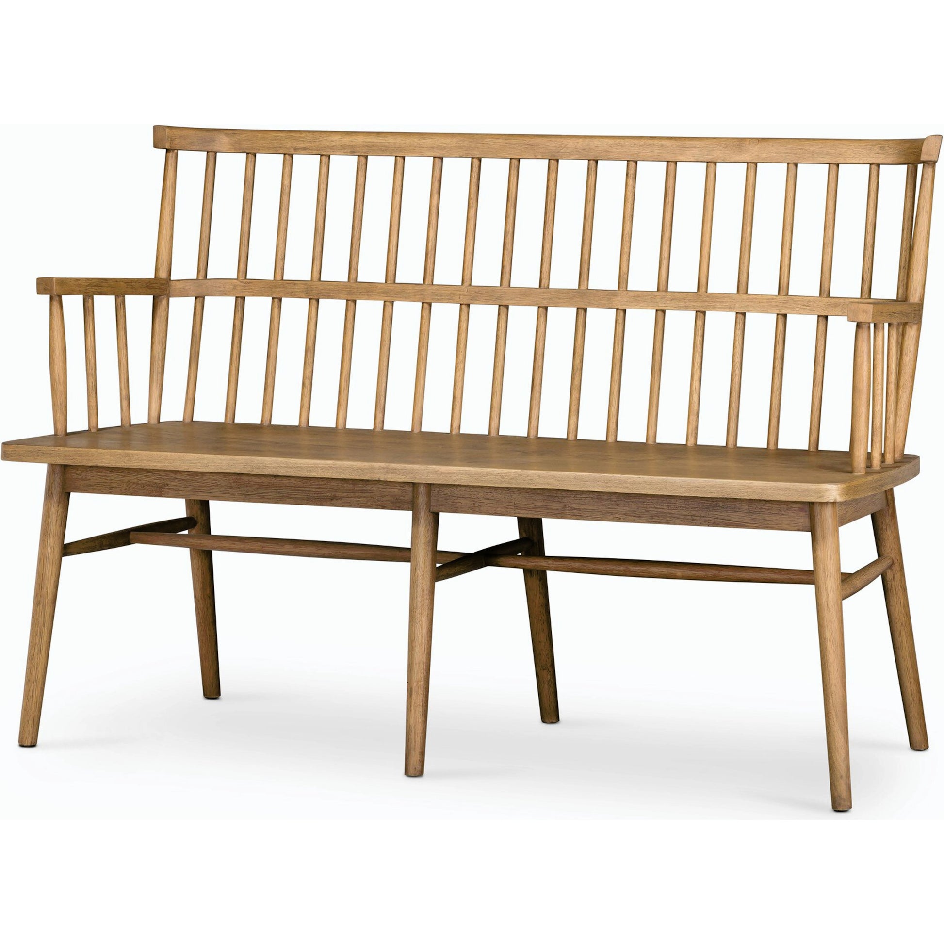 Aspen Bench by Four Hands in matte black. Made from solid beech, beech veneer in a cottage & farmhouse style.