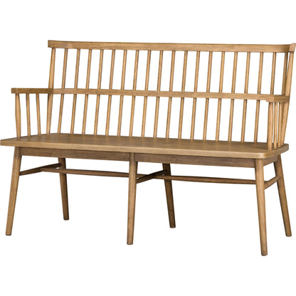 Aspen Bench by Four Hands in matte black. Made from solid beech, beech veneer in a cottage & farmhouse style.