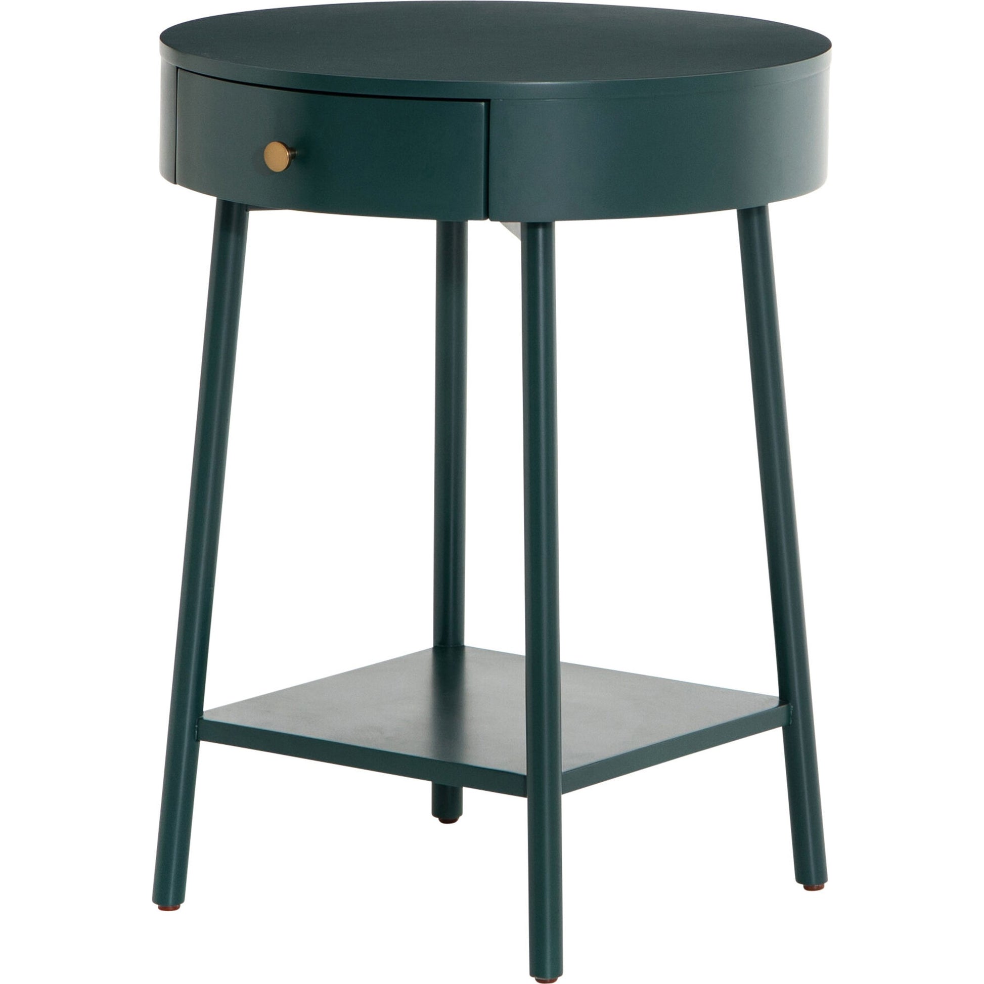 Van Nightstand by Four Hands in aged brass, matte alabaster, golden brass and matte alabaster. Made from engineered hardwood, solid parawood, iron in a modern style.