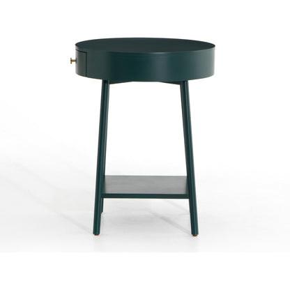 Van Nightstand by Four Hands in aged brass, matte alabaster, golden brass and matte alabaster. Made from engineered hardwood, solid parawood, iron in a modern style.