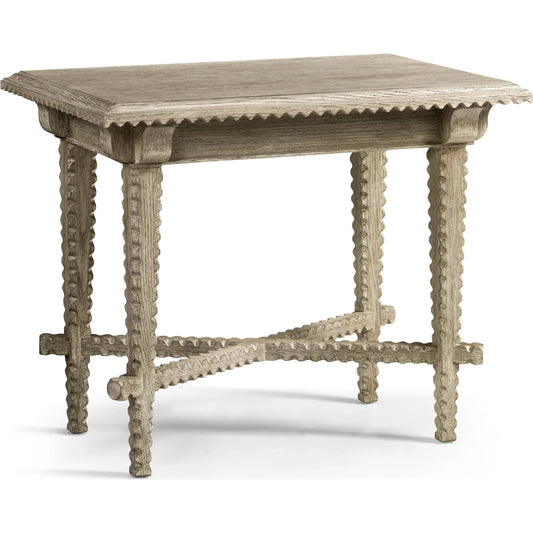 Stratford End Table by Jonathan Charles in grey and greyed oak. Made from oak, oak veneer in a unique style.