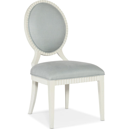 Serenity Martinique Side Chair (Set of 2) by Hooker Furniture in blue and cloud, shell. Made from wood, fabric in a modern style.