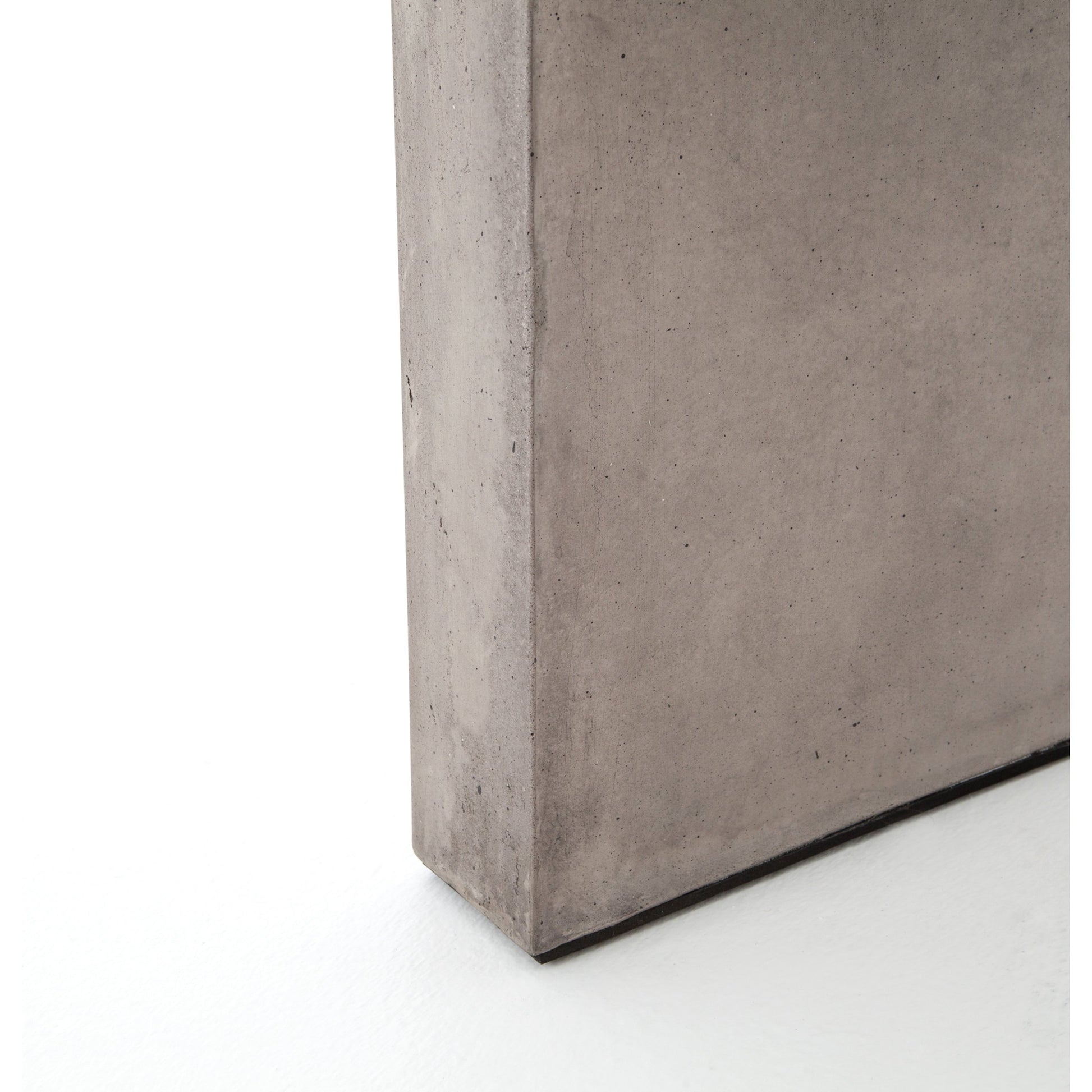Parish Side Table by Four Hands in dark gray and gray concrete. Made from concrete in a modern style.