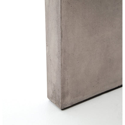 Parish Side Table by Four Hands in dark gray and gray concrete. Made from concrete in a modern style.