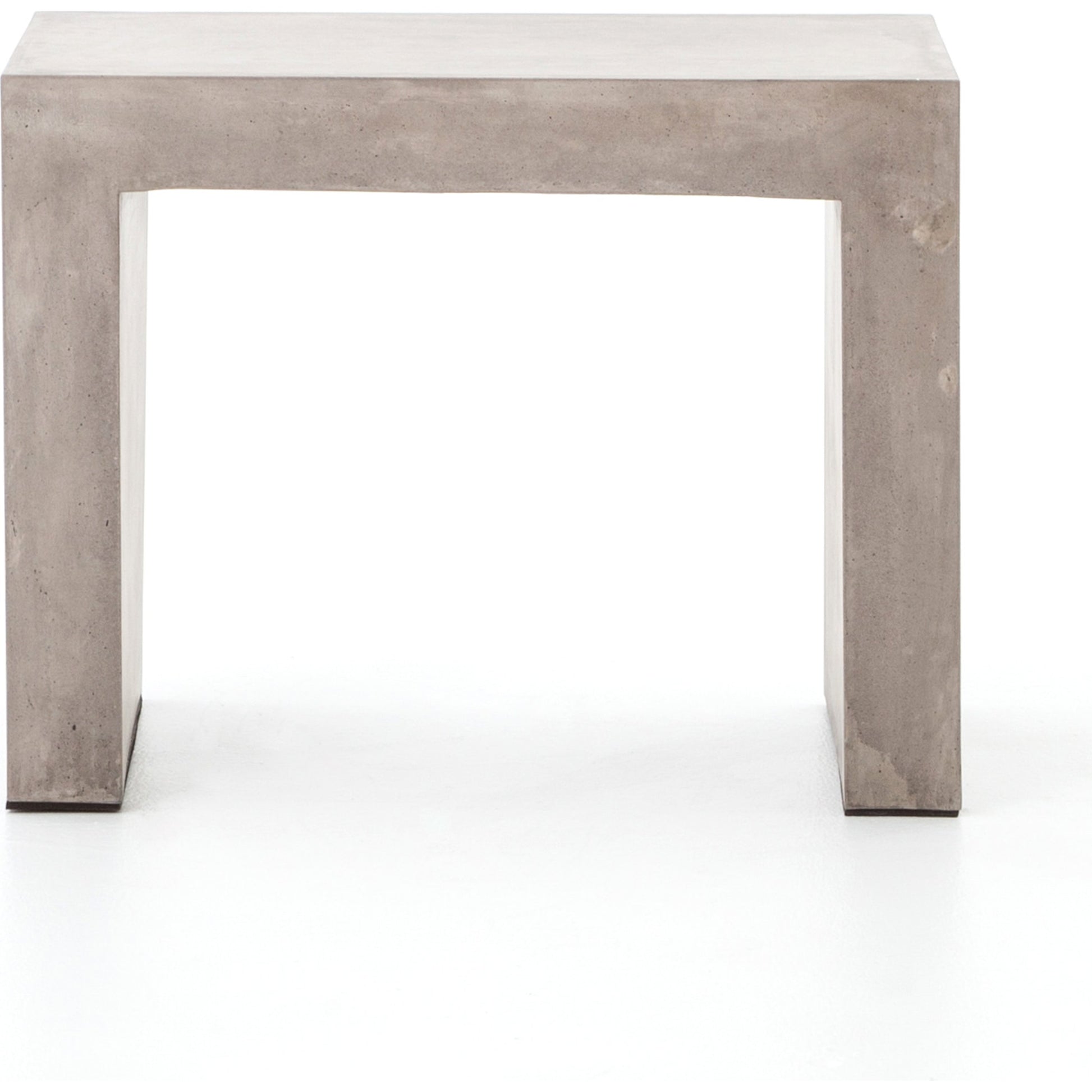 Parish Side Table by Four Hands in dark gray and gray concrete. Made from concrete in a modern style.