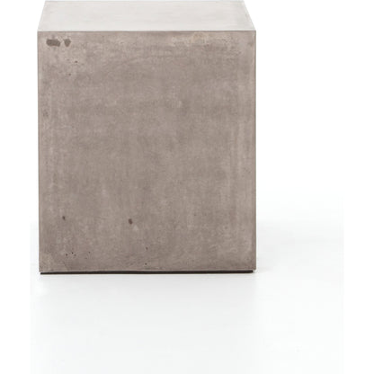 Parish Side Table by Four Hands in dark gray and gray concrete. Made from concrete in a modern style.