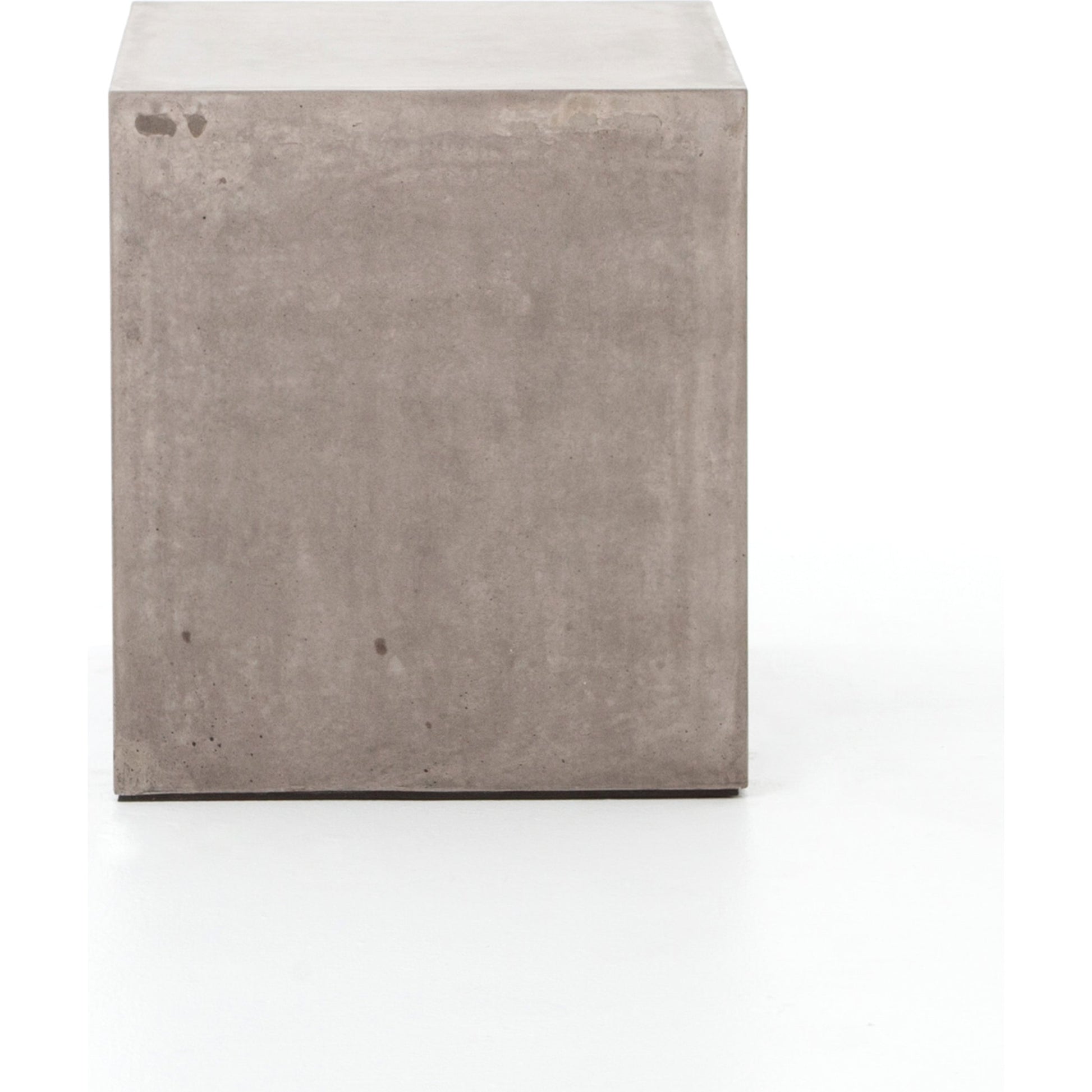 Parish Side Table by Four Hands in dark gray and gray concrete. Made from concrete in a modern style.