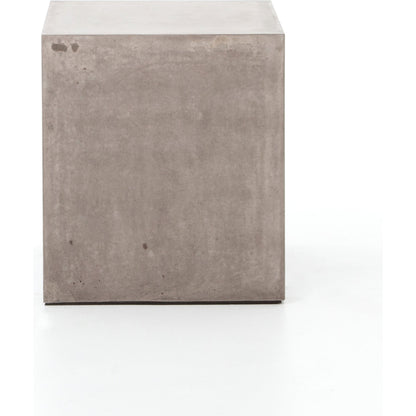 Parish Side Table by Four Hands in dark gray and gray concrete. Made from concrete in a modern style.