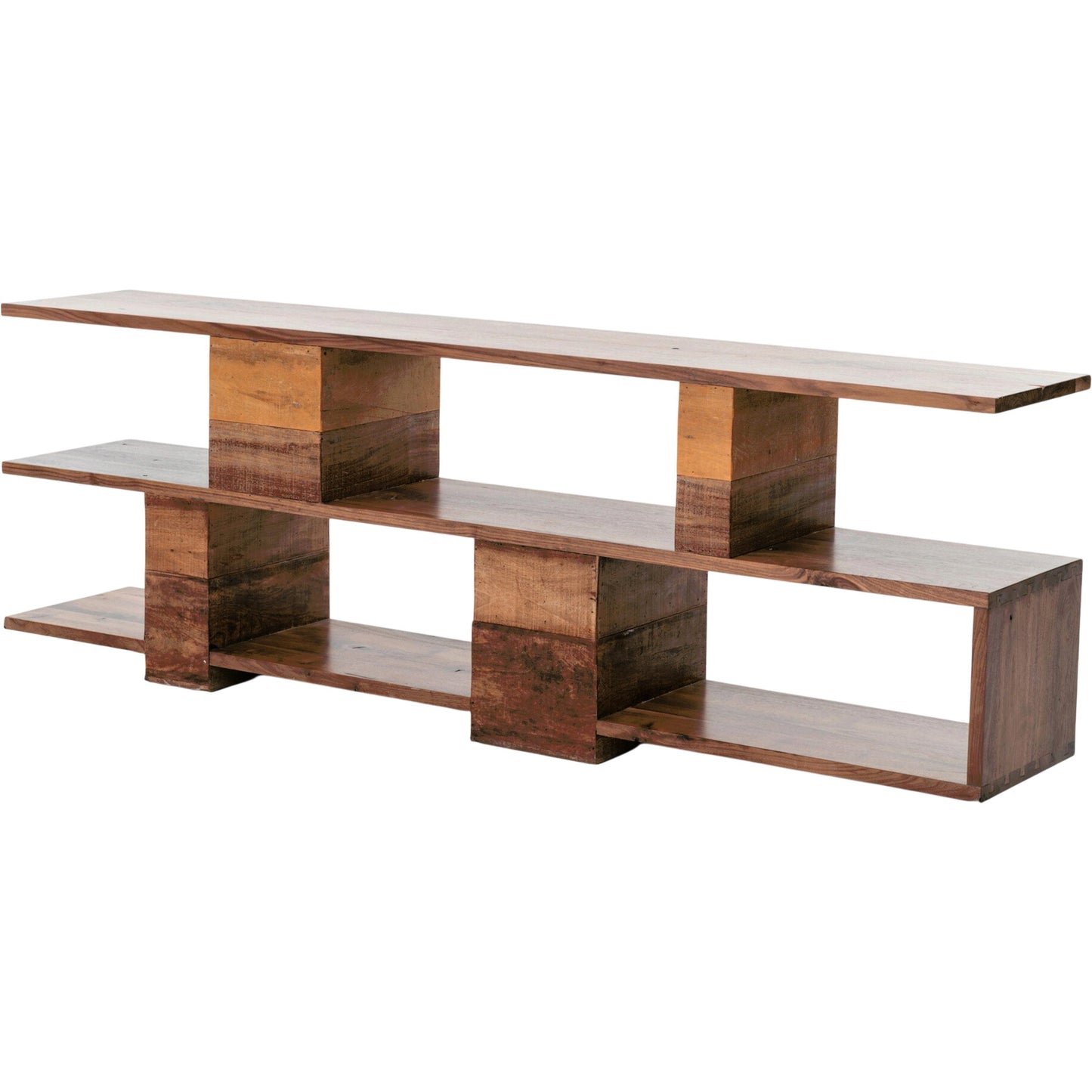 010 SR-369013 | Primary Silo | Ginger Console Table by Four Hands in natural peroba and natural walnut, natural peroba. Made from solid walnut in a modern style.