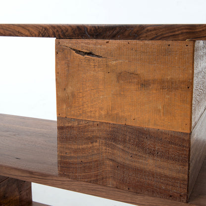 Ginger Console Table by Four Hands in natural peroba and natural walnut, natural peroba. Made from solid walnut in a modern style.