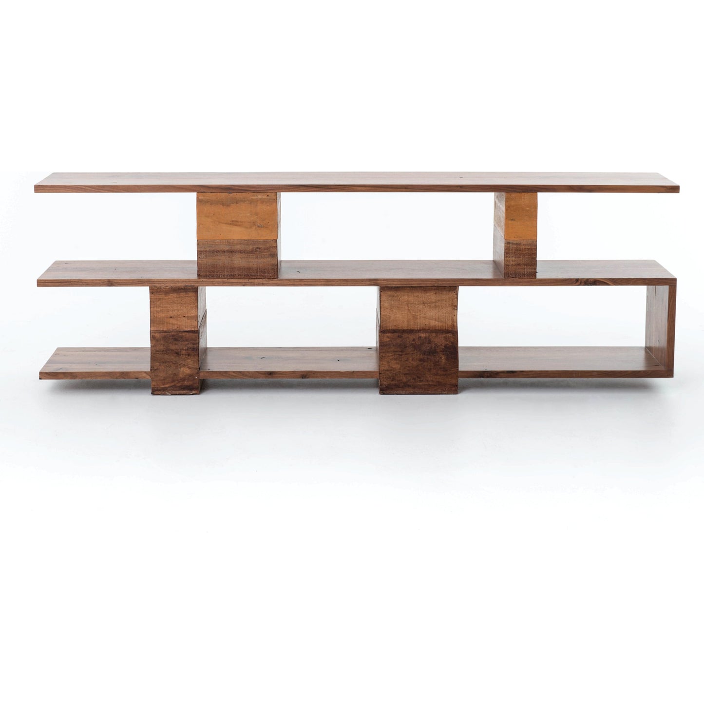 004 SR-369013 | Additional Silo | Ginger Console Table by Four Hands in natural peroba and natural walnut, natural peroba. Made from solid walnut in a modern style.
