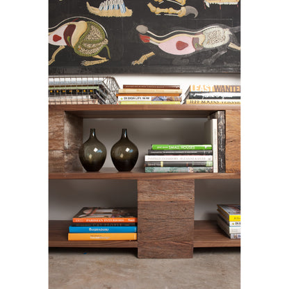 Ginger Console Table by Four Hands in natural peroba and natural walnut, natural peroba. Made from solid walnut in a modern style.