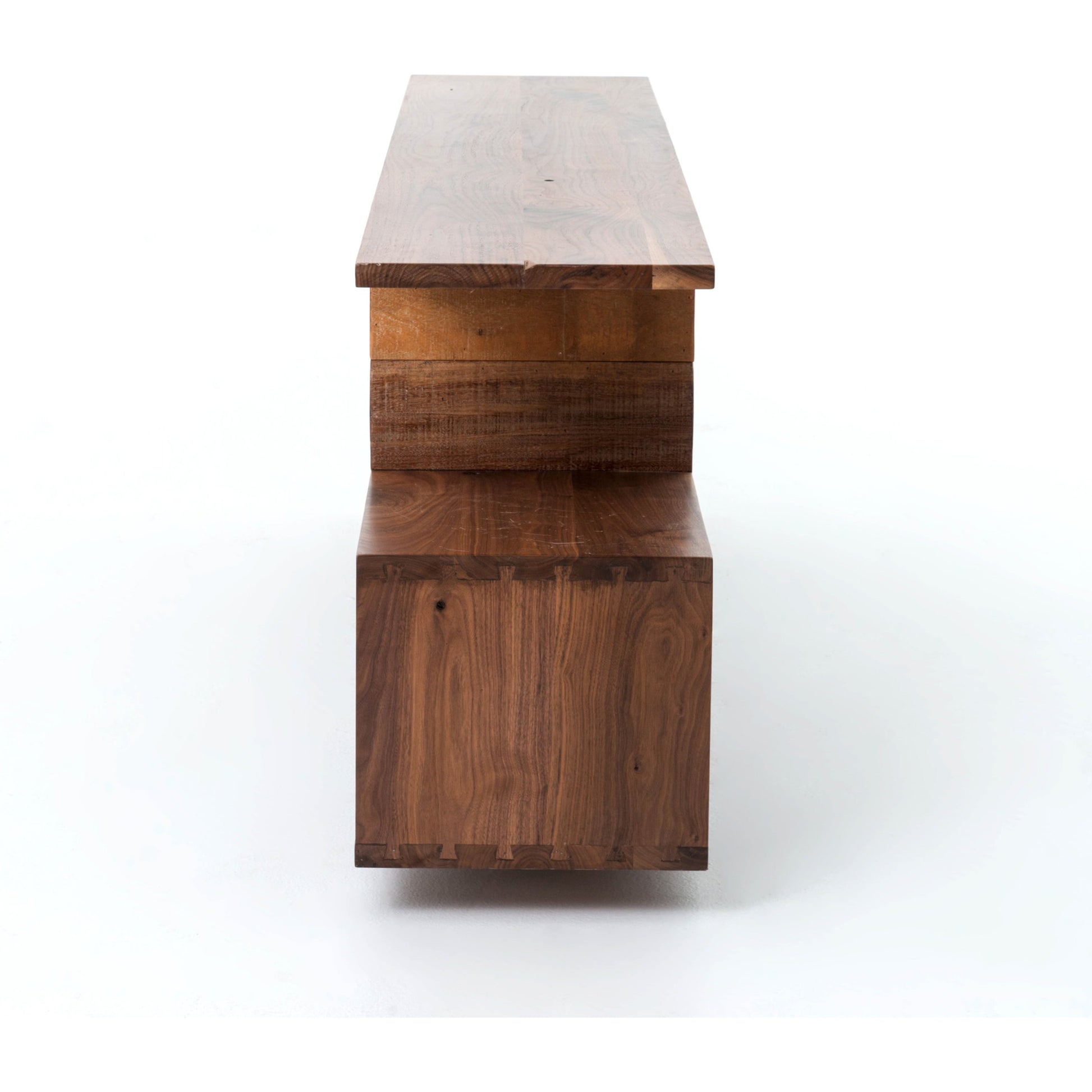 Ginger Console Table by Four Hands in natural peroba and natural walnut, natural peroba. Made from solid walnut in a modern style.
