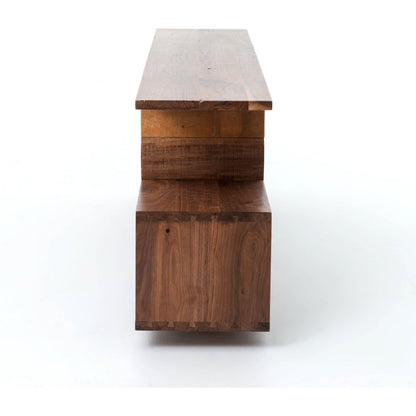 Ginger Console Table by Four Hands in natural peroba and natural walnut, natural peroba. Made from solid walnut in a modern style.