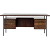 Natural Peroba, Black And Silver Metal, Warm Brown Acacia Veneer