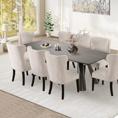 Novara Design Dark Rectangle Dining Table - PLZ-386DT by Pasargad Home in dark brown. Made from mdf in a unique style.