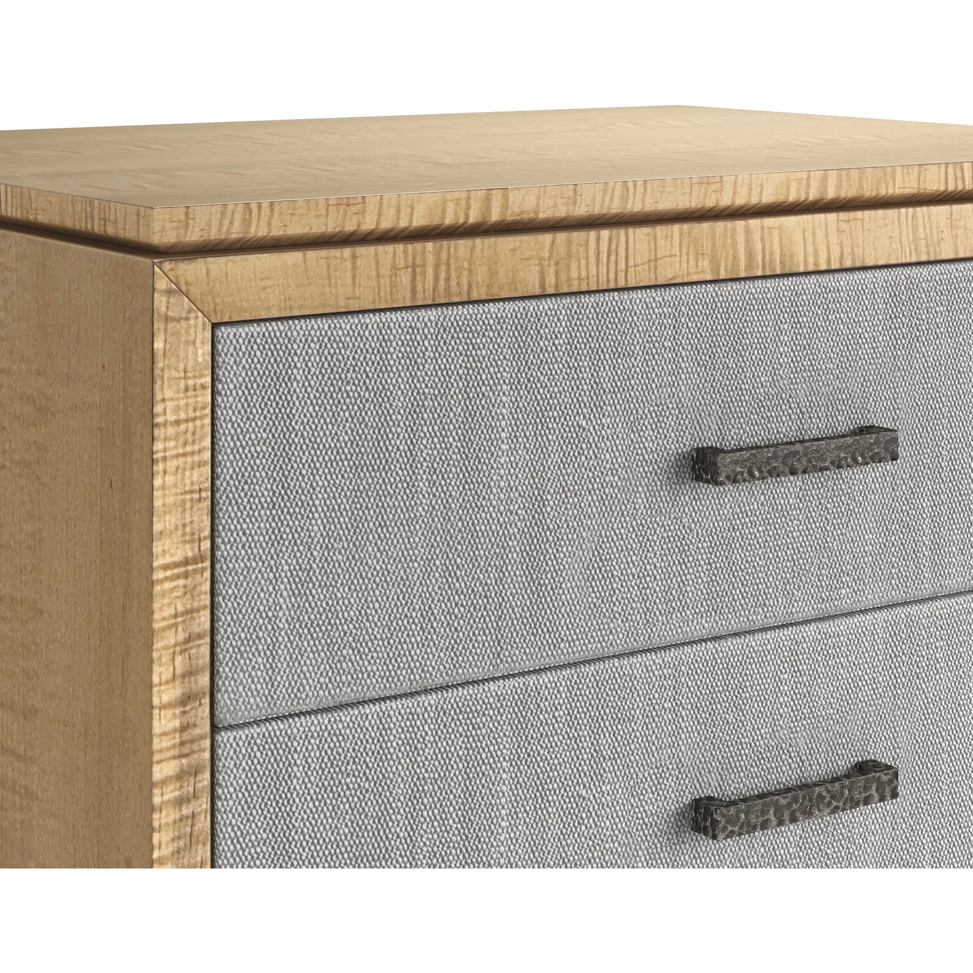 Loft Fabric Nightstand by A.R.T. Furniture in brown and natural maple. Made from poplar, rubberwood, fabric in a modern style.