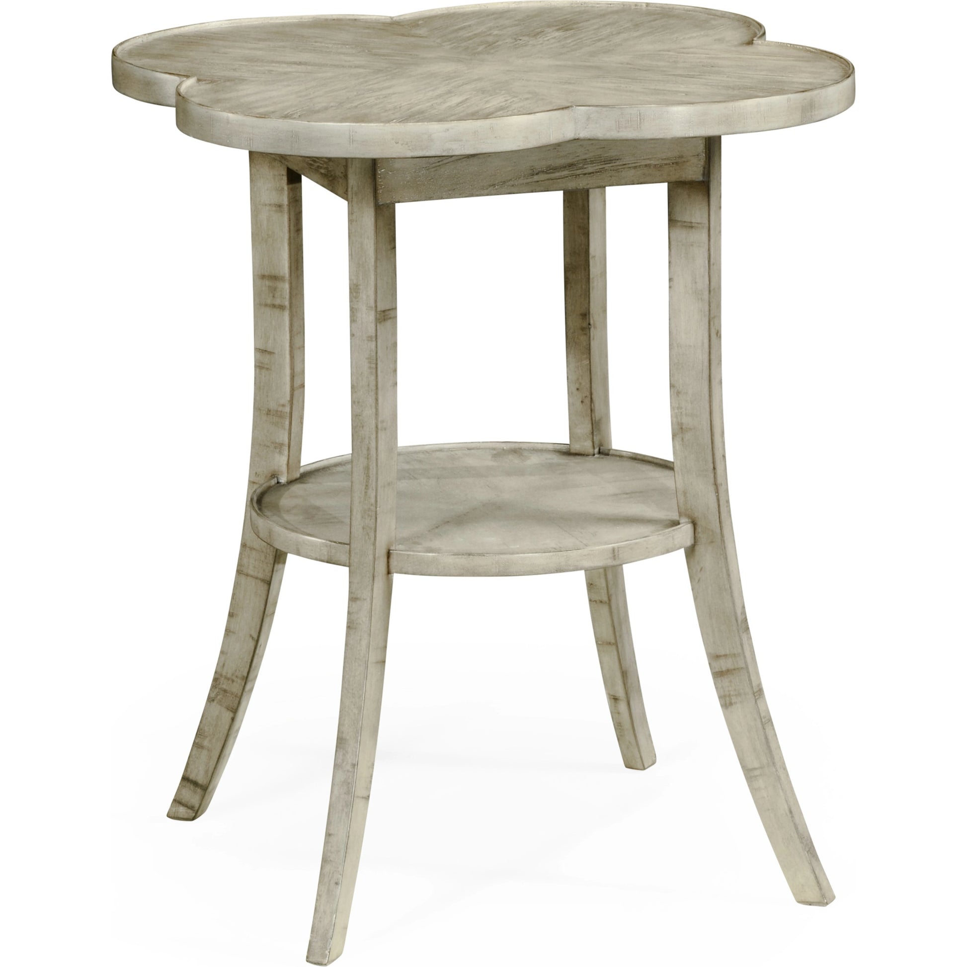 Casual Accents Country Walnut Quatrefoil Accent Table by Jonathan Charles. Made from acacia in a traditional style.