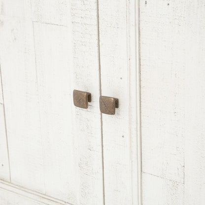 Cintra Sideboard by Four Hands in limestone white, driftwood natural. Made from solid mixed reclaimed wood in a cottage & farmhouse style.