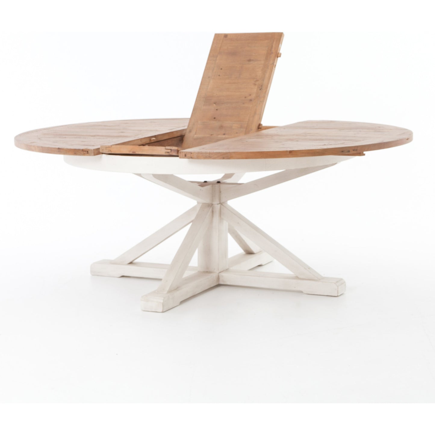 021 SR-711851 | Additional Silo | Cintra Extension Dining Table by Four Hands in limestone white, driftwood natural. Made from solid mixed reclaimed wood in a cottage & farmhouse style.