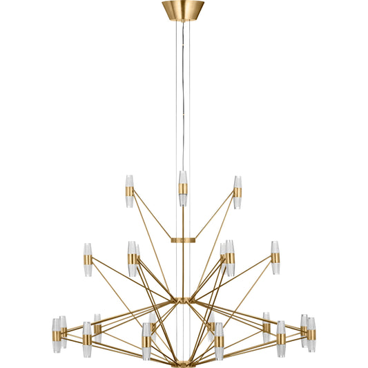 Lassell Three Tier Tall X-Large Chandelier by Visual Comfort & Co.. Made from brass in a unique style.