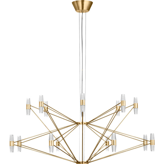 Lassell Two Tier X-Large Chandelier by Visual Comfort & Co.. Made from brass in a unique style.