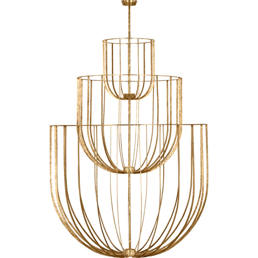 Sanchi Grande Three Tier Chandelier by Visual Comfort & Co.. Made from steel or brass in a unique style.