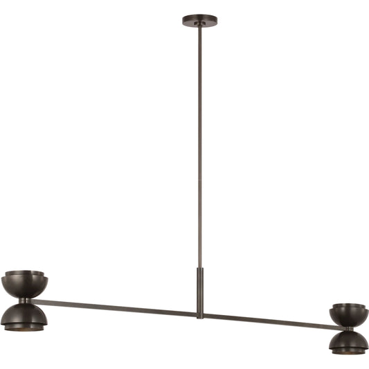 Shanti X-Large Linear Chandelier by Visual Comfort & Co.. Made from steel or brass in a unique style.