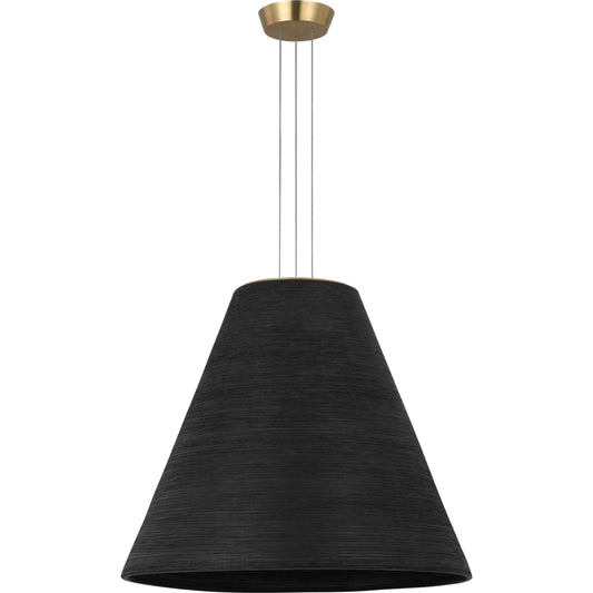 Karam Tapered Large Pendant by Visual Comfort & Co. in hand rubbed antique brass. Made from brass in a unique style.