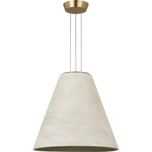 Karam Tapered Medium Pendant by Visual Comfort & Co. in hand rubbed antique brass. Made from brass in a unique style.