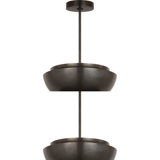 Shanti X-Large Double Asymmetric Pendant by Visual Comfort & Co.. Made from steel or brass in a unique style.