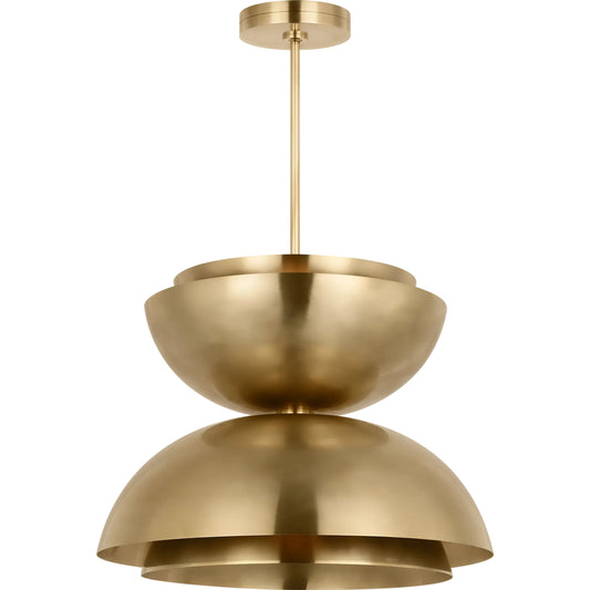 Shanti X-Large Double Asymmetric Pendant by Visual Comfort & Co.. Made from steel or brass in a unique style.