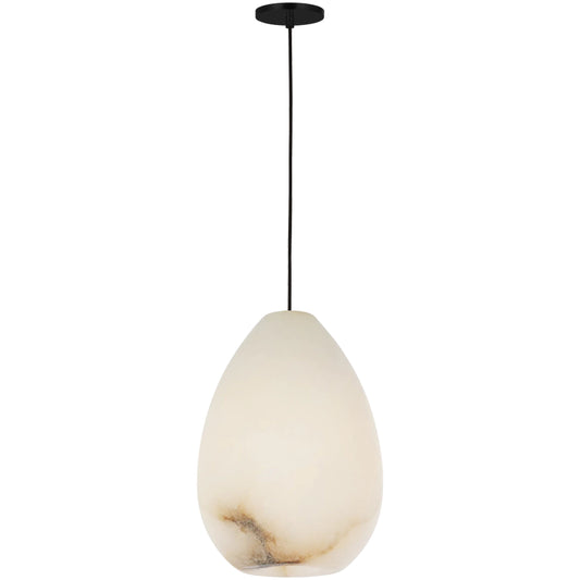 Alina Alabaster Pendant by Visual Comfort & Co. in alabaster. Made from steel or brass in a modern style.