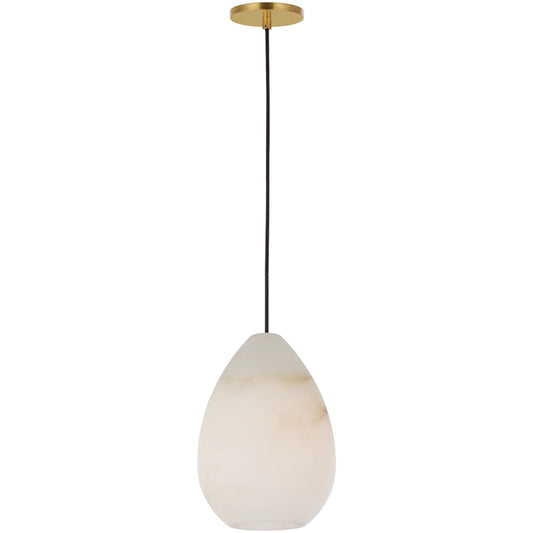 Alina Alabaster Pendant by Visual Comfort & Co. in alabaster. Made from steel or brass in a modern style.