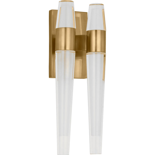 Lassell Double Tall Sconce by Visual Comfort & Co.. Made from steel or brass in a unique style.