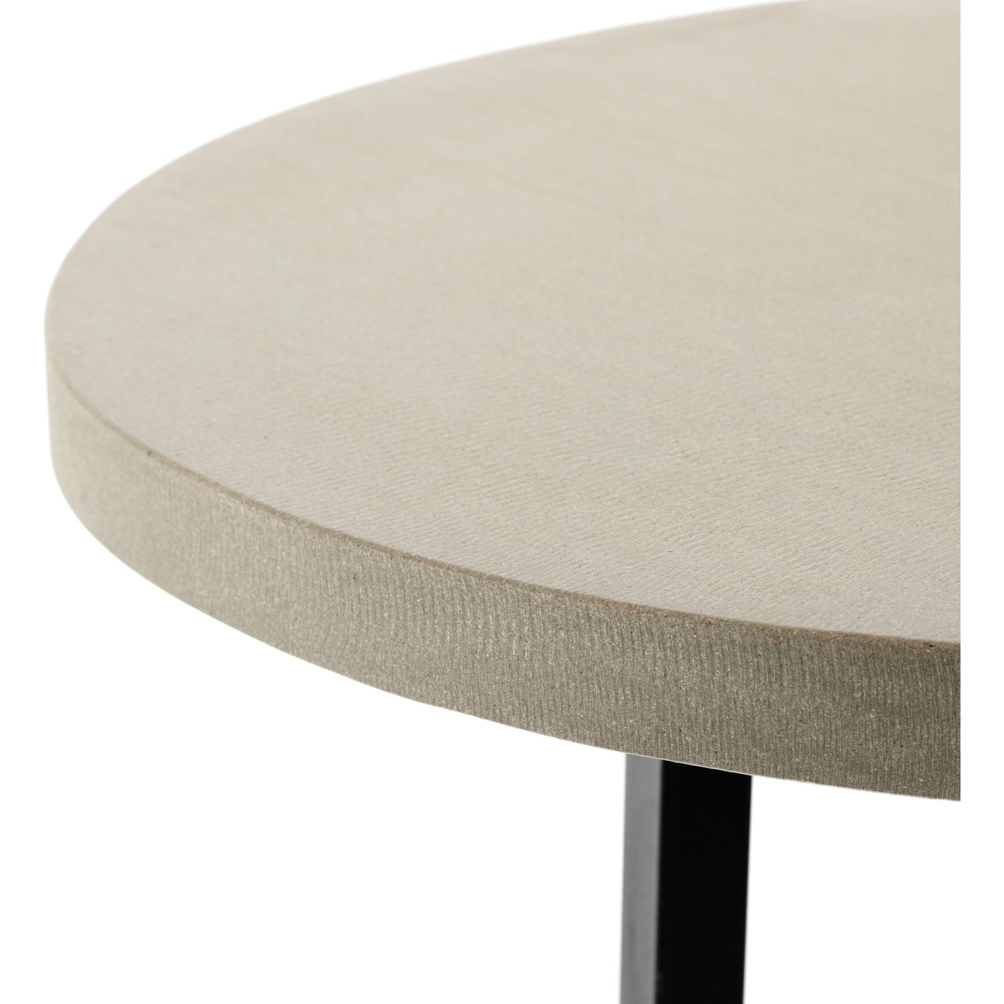 012 SI-1714945 | Closeup | Cyrus Outdoor Bar Table by Four Hands in black and grey. Made from lavastone composite, iron in a modern style.