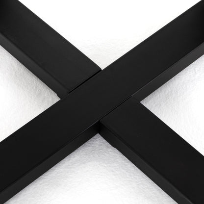 Cyrus Outdoor Bar Table by Four Hands in black and grey. Made from lavastone composite, iron in a modern style.