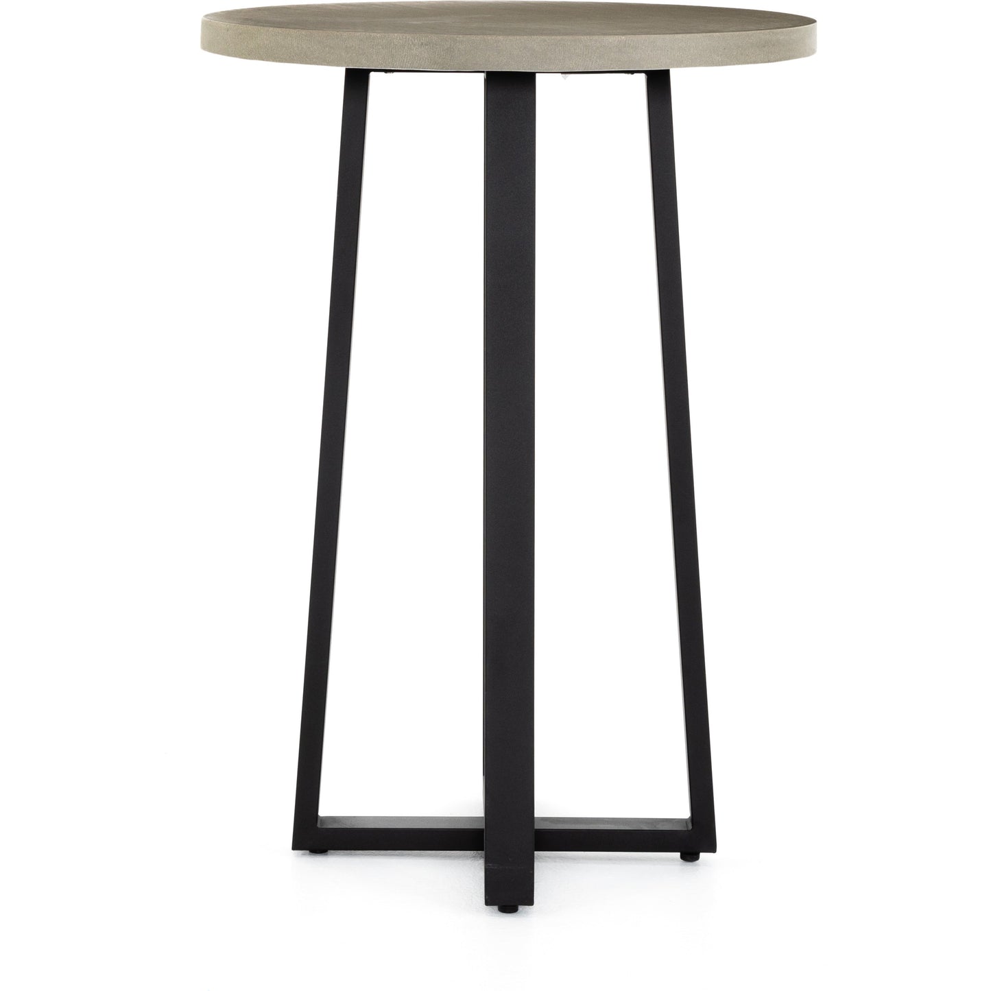 003 SI-1714945 | Additional Silo | Cyrus Outdoor Bar Table by Four Hands in black and grey. Made from lavastone composite, iron in a modern style.