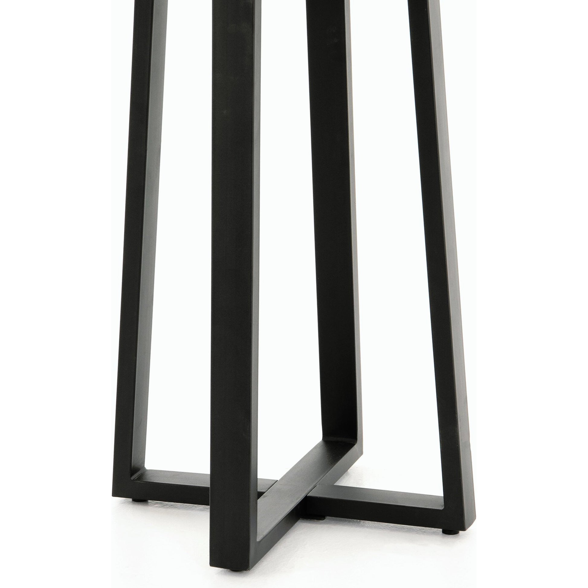 Cyrus Outdoor Counter Table by Four Hands in black, light grey and black, light gray. Made from lavastone composite, iron in a modern style.