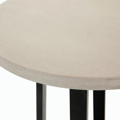 Cyrus Outdoor Counter Table by Four Hands in black, light grey and black, light gray. Made from lavastone composite, iron in a modern style.