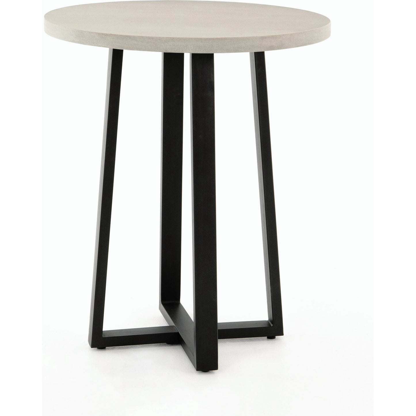 001 SI-1714946 | Primary Silo | Cyrus Outdoor Counter Table by Four Hands in black, light grey and black, light gray. Made from lavastone composite, iron in a modern style.