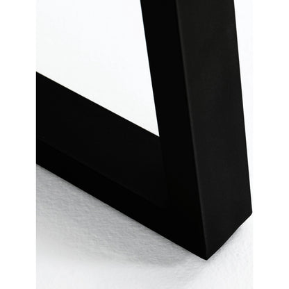 Cyrus Outdoor Dining Table by Four Hands in black, light gray. Made from lavastone composite, iron in a modern style.